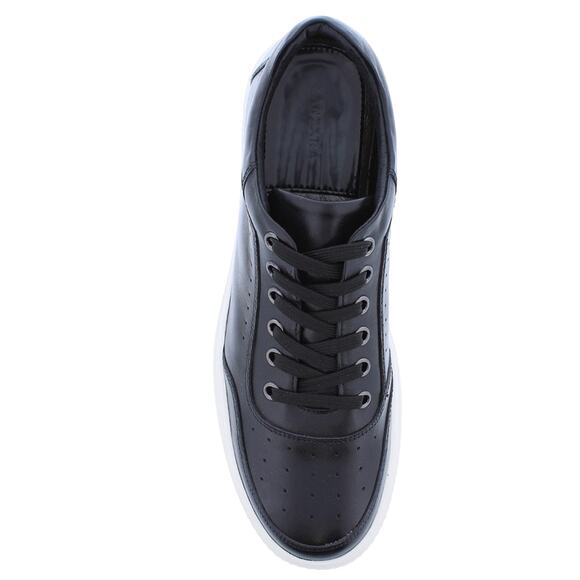 Zanzara Marcus Men Black Sneaker Size 12 Luxury Leather Lace-Up Cushioned New - Picture 5 of 8